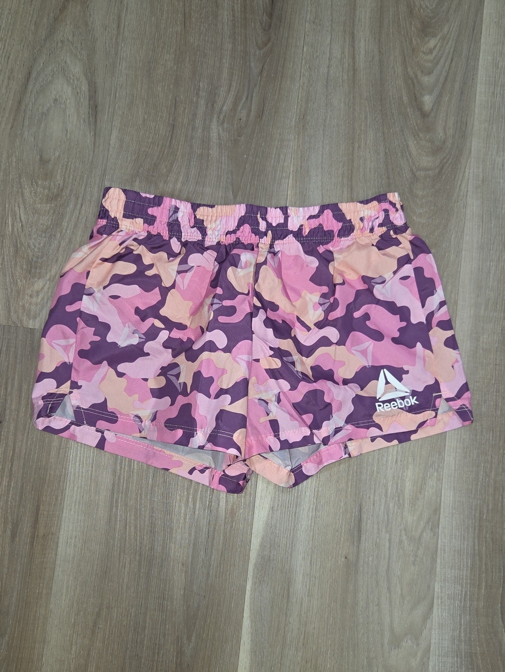 •Reebok• Little Girls Pink Camo Athletic Shorts
